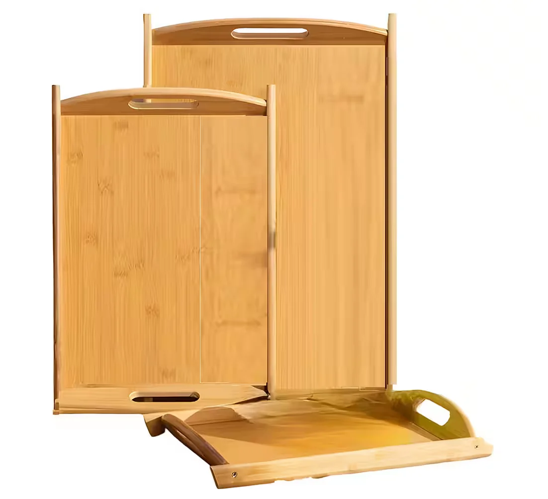 CHEFFINGER Holz Serviertablett Frühstückstablett Dekotablett Set 3tlg