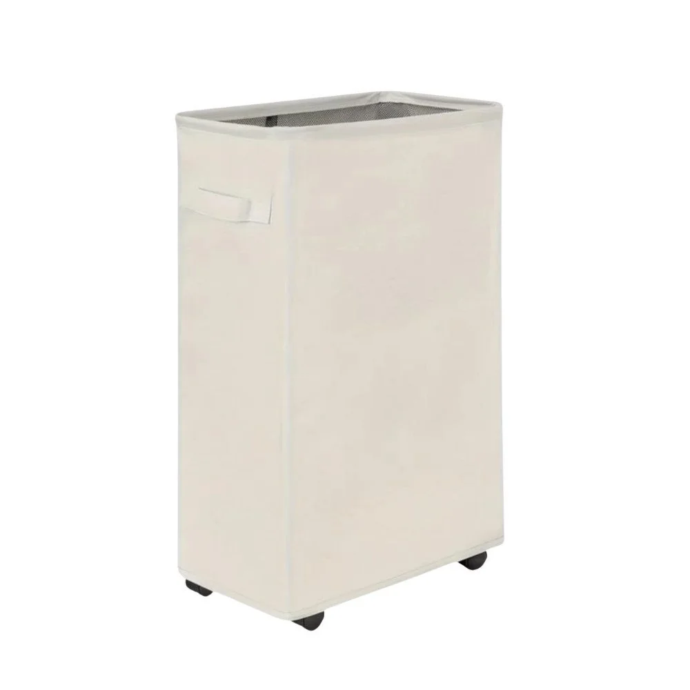 ATHLIX fahrbarer Wäschekorb mit Deckel 42 L