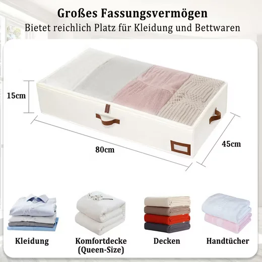 MINICLOSS Aufbewahrungsbox 90 L Unterbett Aufbewahrungstasche faltbar