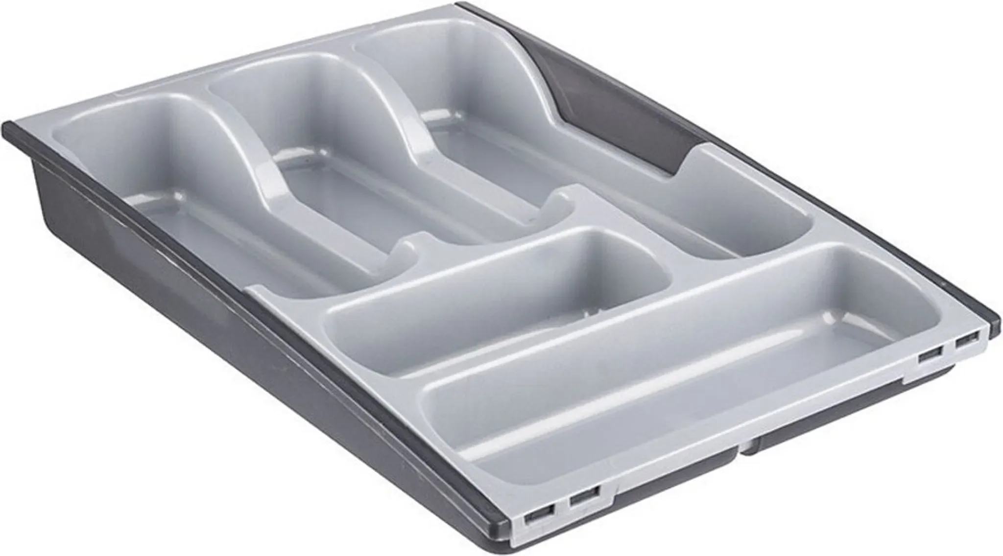 Curver Ausziehbarer Besteckeinsatz – Grau-Schwarz