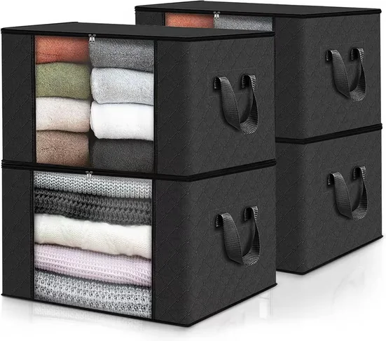 FELIXLEO Unterbettbox 4er Set 90L Aufbewahrung mit Deckel