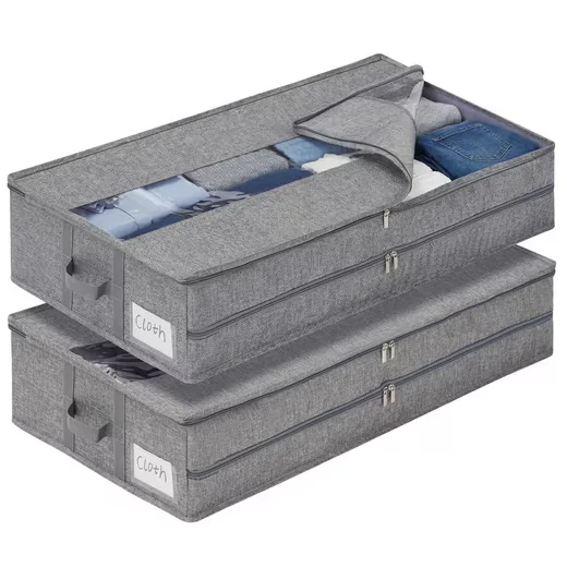 INSMA Unterbettkommode 52L Aufbewahrungsbox mit Deckel