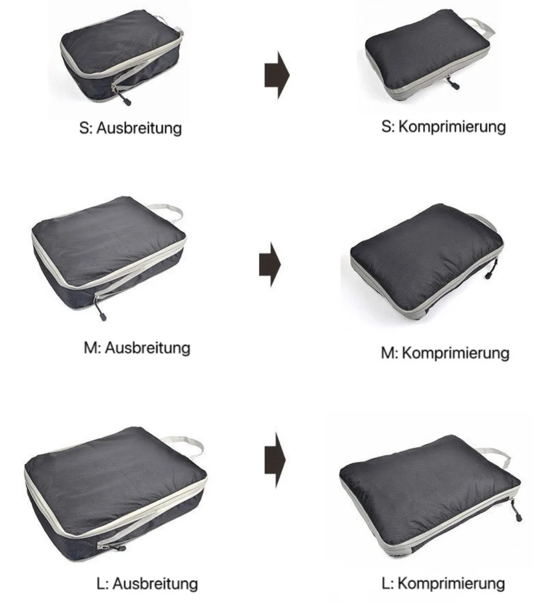 HOYOLEE HANDELS GMBH Aufbewahrungstaschen Kleidung wasserdicht 3er Set