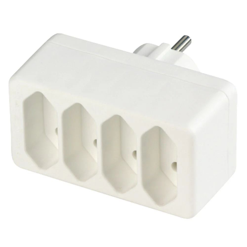 REV 0512738777 – 4-fach Eurostecker Adapter, Weiß