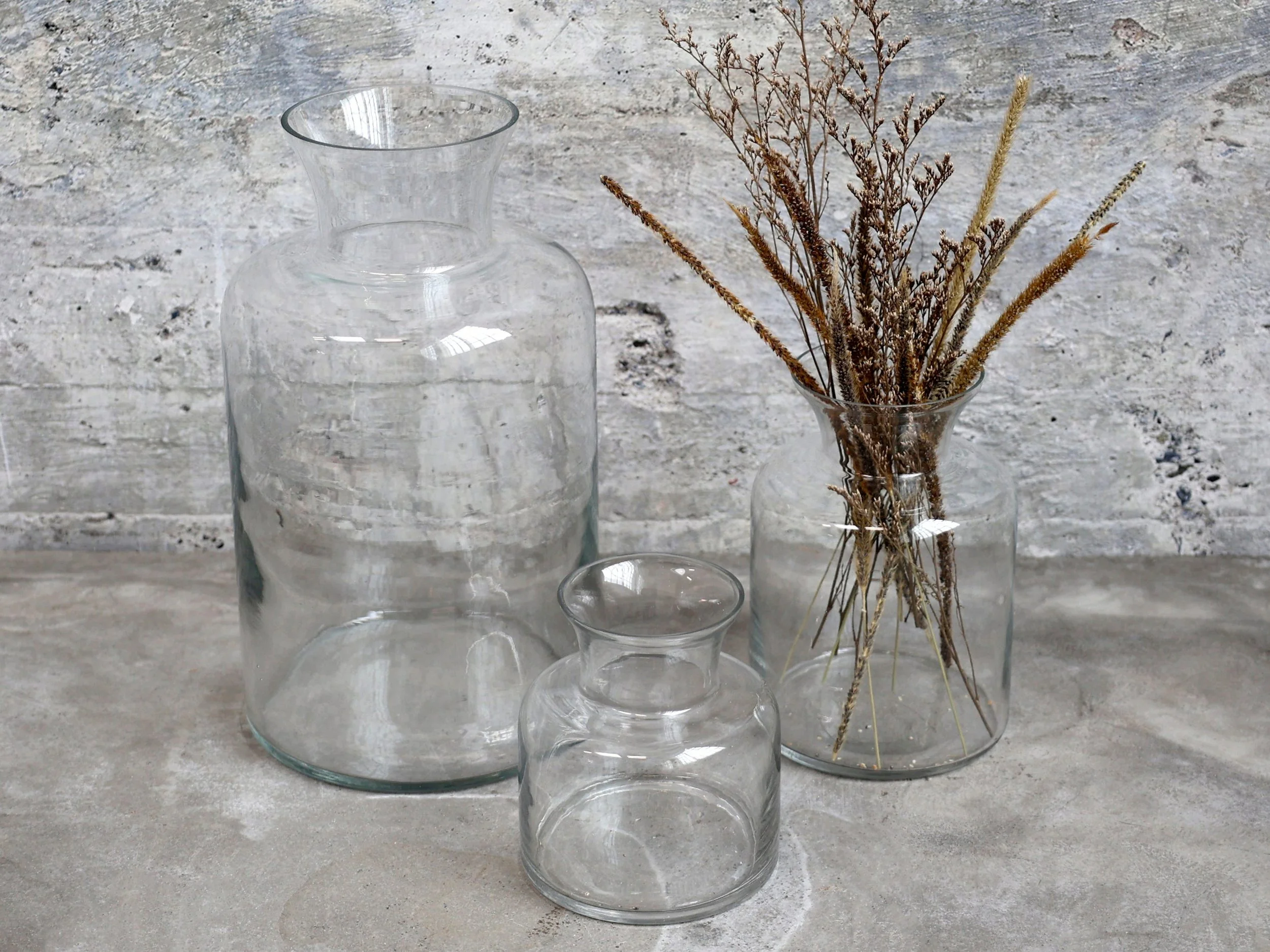 CHIC ANTIQUE Glasvase dekorative Dekovase aus Glas