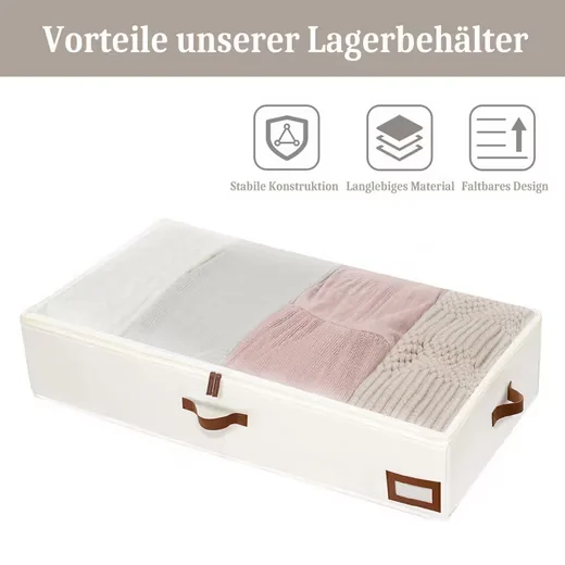 MINICLOSS Aufbewahrungsbox 90 L Unterbett Aufbewahrungstasche faltbar