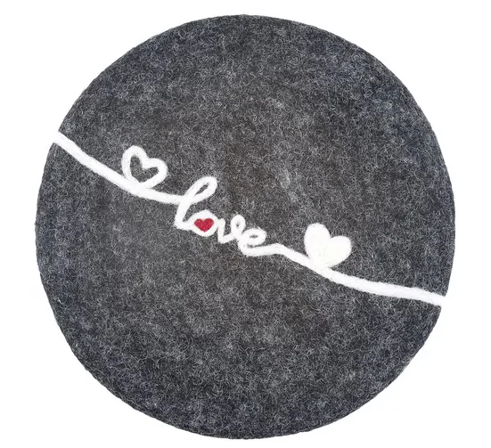 Cilio LANA LOVE Filz-Untersetzer rund Schafwolle Topfuntersetzer
