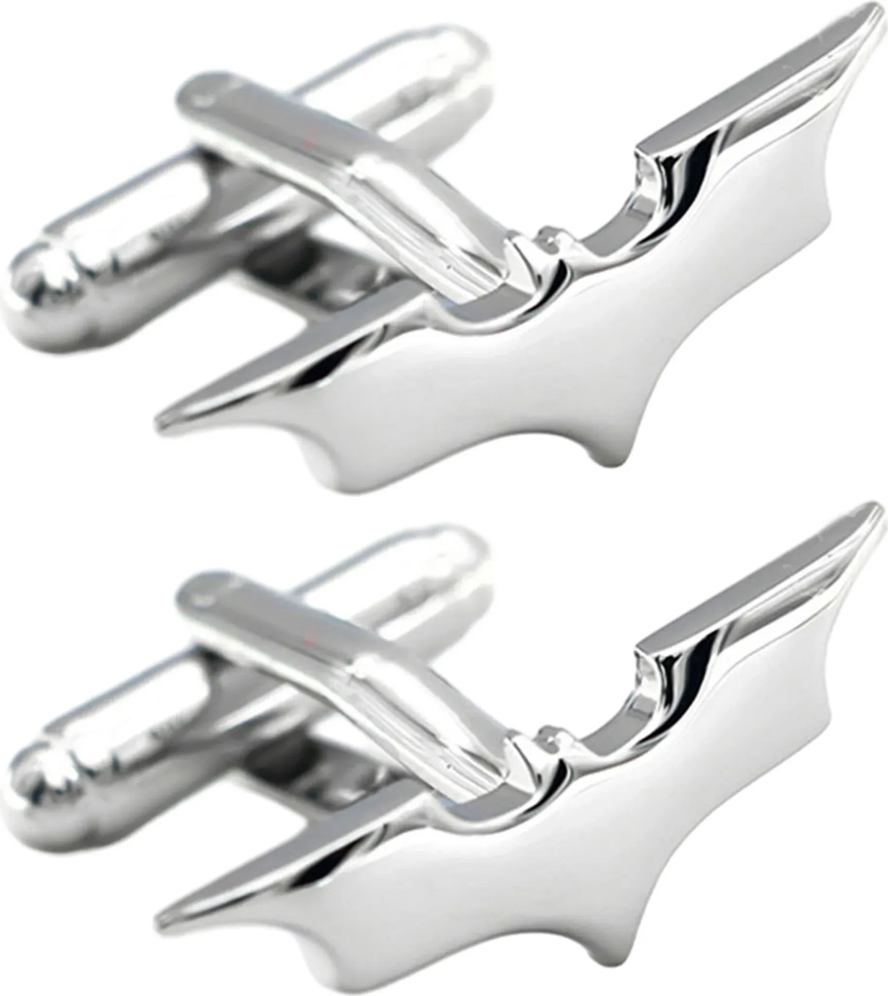 1 Paar Herren-Manschettenknöpfe – Fledermaus-Design, poliertes Kupfer