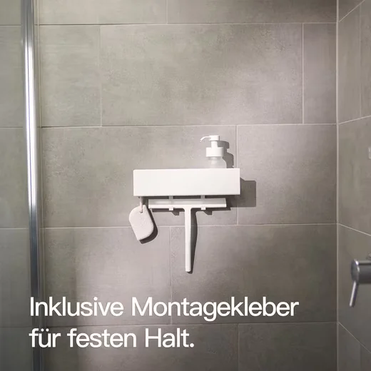 DESIGNFABRIK HAMBURG Duschregal ohne Bohren Badregal Duschablage