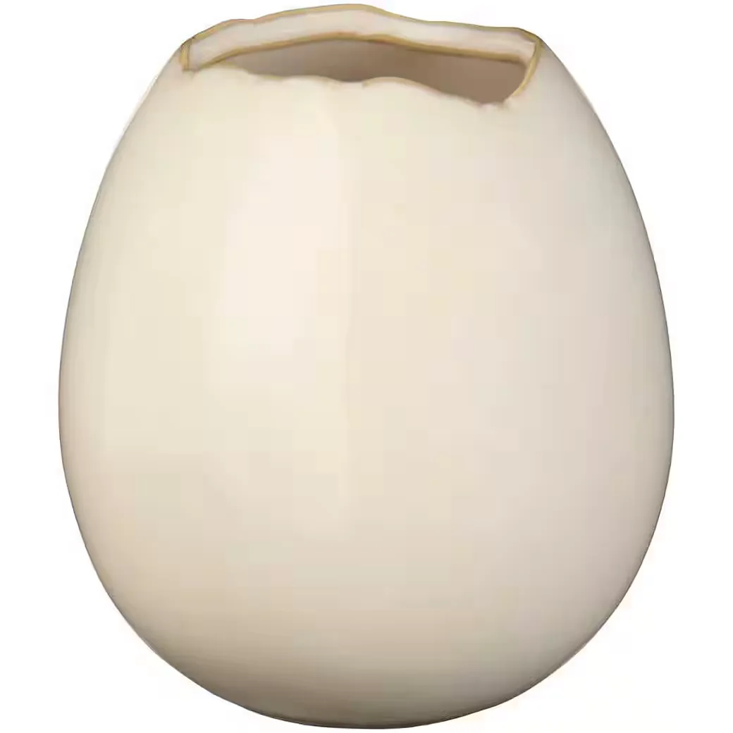 IB Laursen Dekovase eiförmig weiß für 1 Blume 9 cm