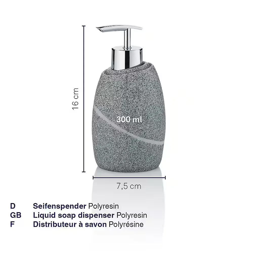 Kela Seifenspender Talus Natursteinoptik 300 ml nachfüllbar