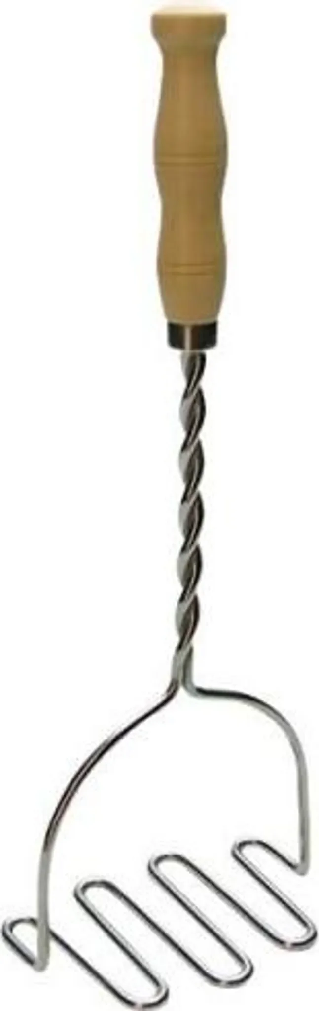 Kartoffelstampfer aus Edelstahl mit Holzgriff – 32 cm