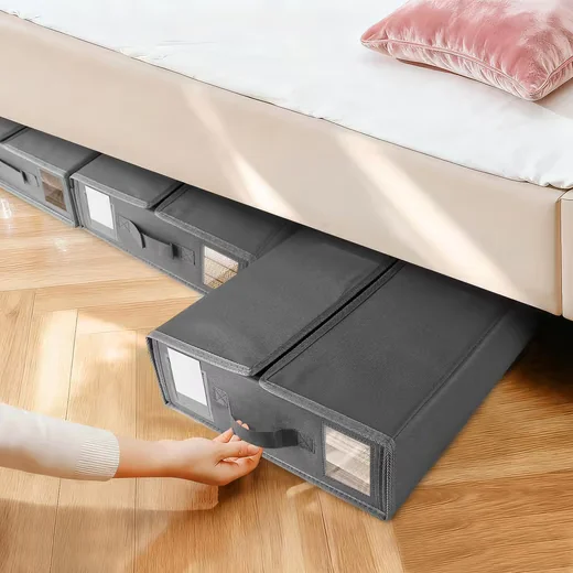 DIWZBYN Aufbewahrungsbox 2er Set Bettwäsche Organizer faltbar
