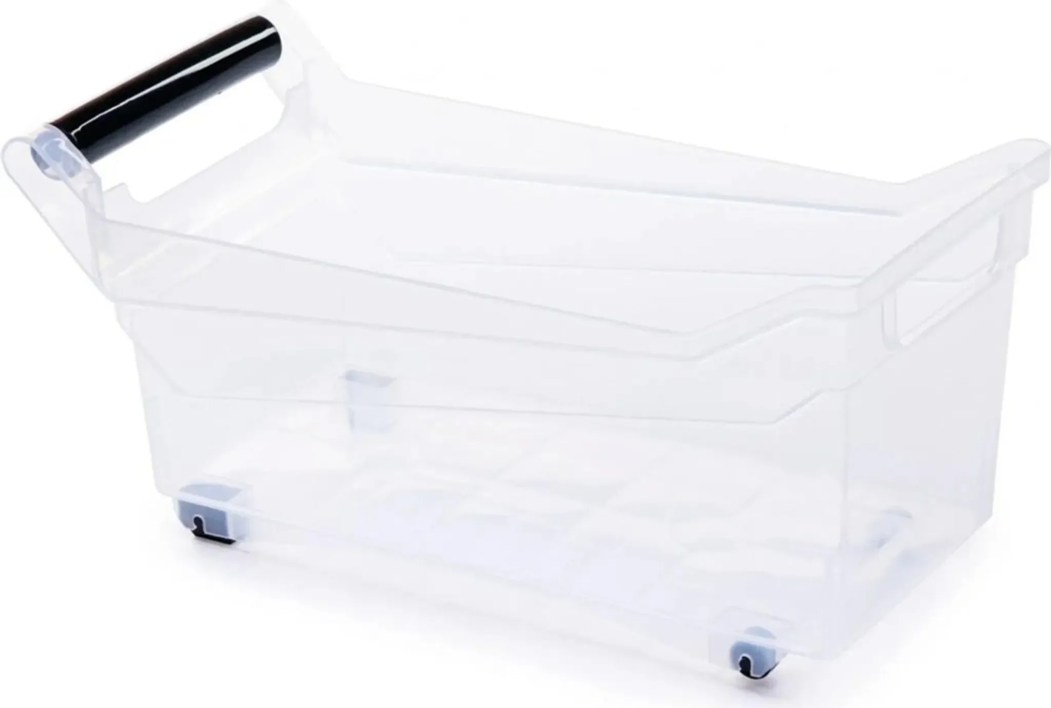 NUK3L Kunststoff-Aufbewahrungsbox auf Rollen – Transparent, 10 L