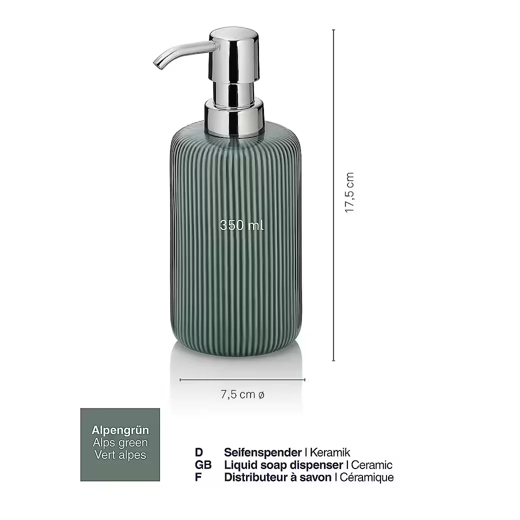 Kela Seifenspender Ava Keramik 350 ml austauschbarer Pumpkopf