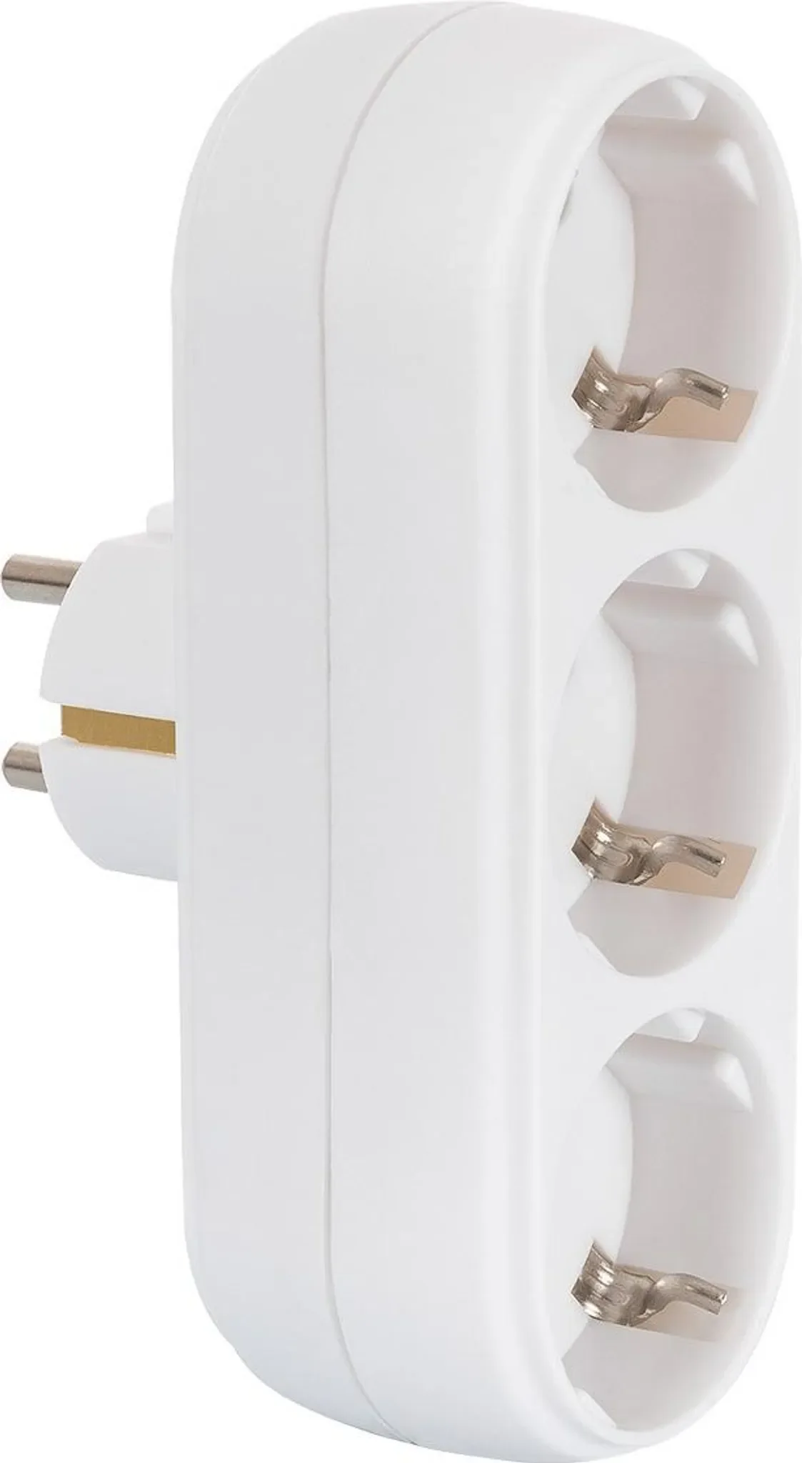 Mehrfachsteckdose 3-fach – Wandmontage, Schuko Typ F, Weiß