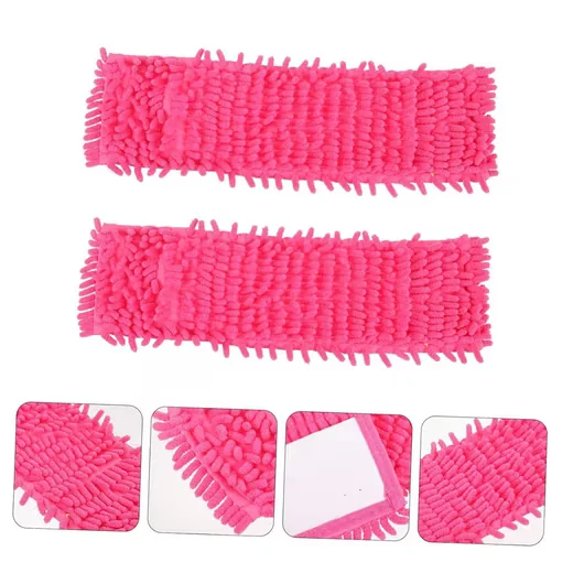 FELIXLEO Wischmopp Wischkopf 4er Set Chenille rot wasserabsorbierend
