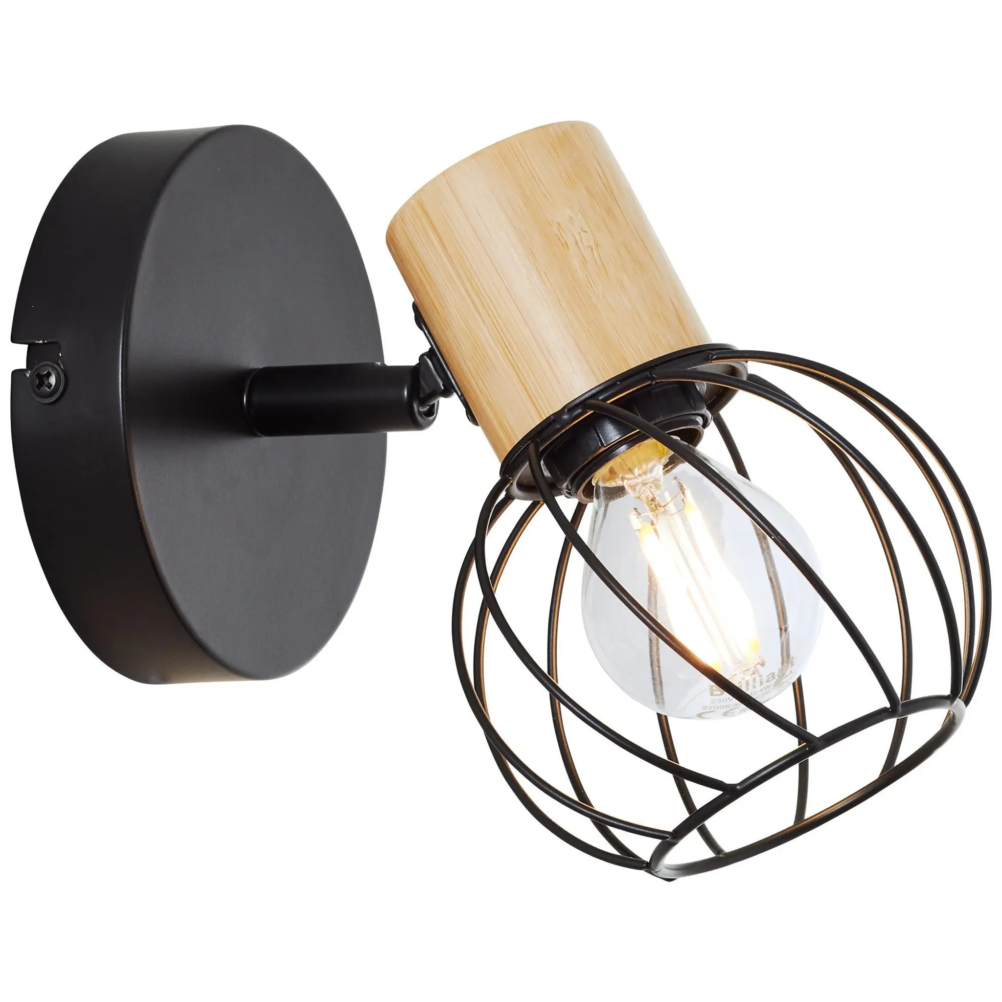 Brilliant Wandleuchte Mallow – 1-flammiger Wandspot