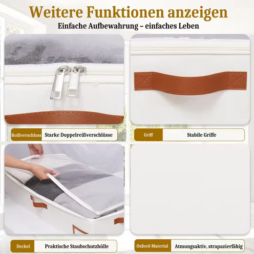 MINICLOSS Aufbewahrungsbox 90 L Unterbett Aufbewahrungstasche faltbar