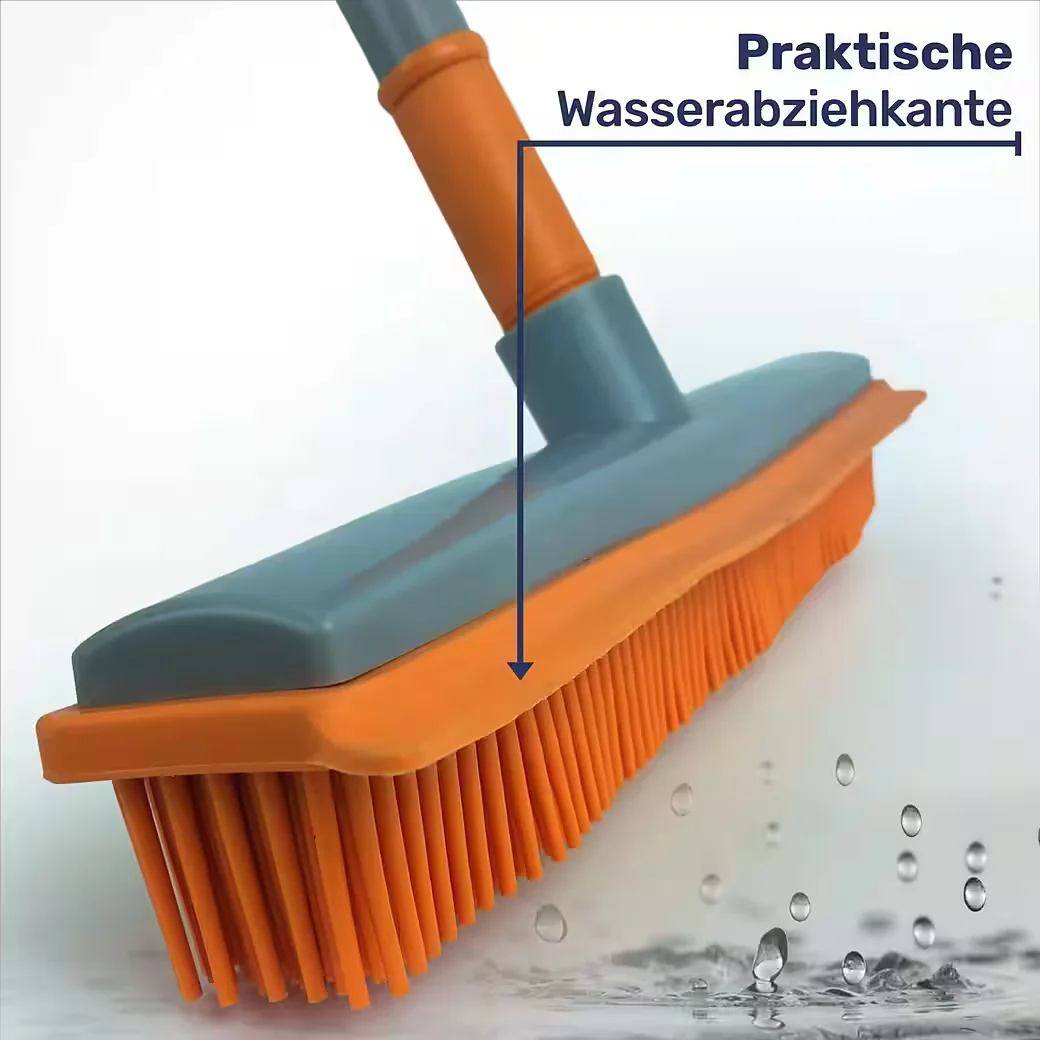 Gravidus Gummibesen Reinigungsbürste mit Teleskopstiel Abziehlippe